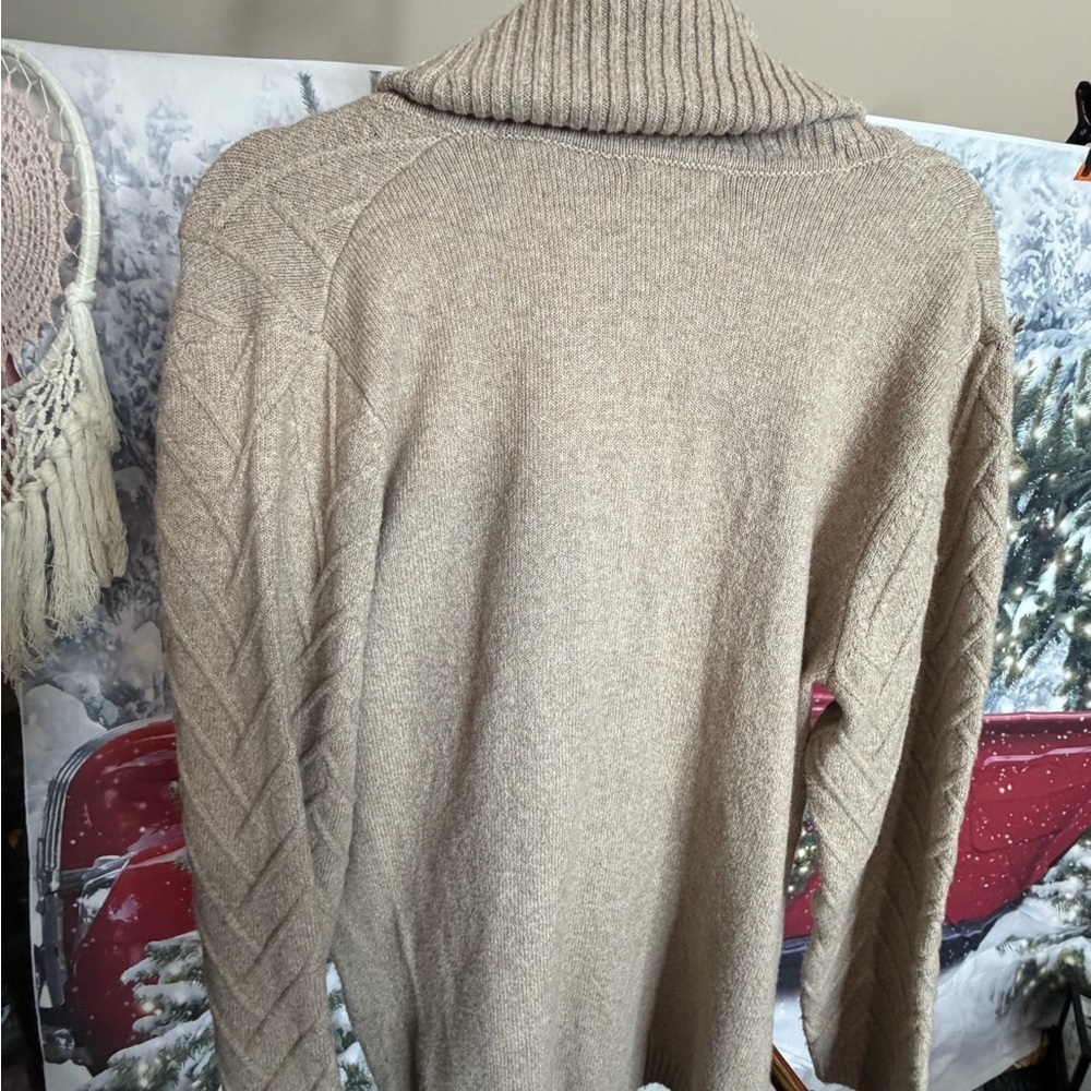 CALVIN KLEIN Women's Chevron-stitch Cowl Neck Sweater Size XL EUC - Picture 12 of 17